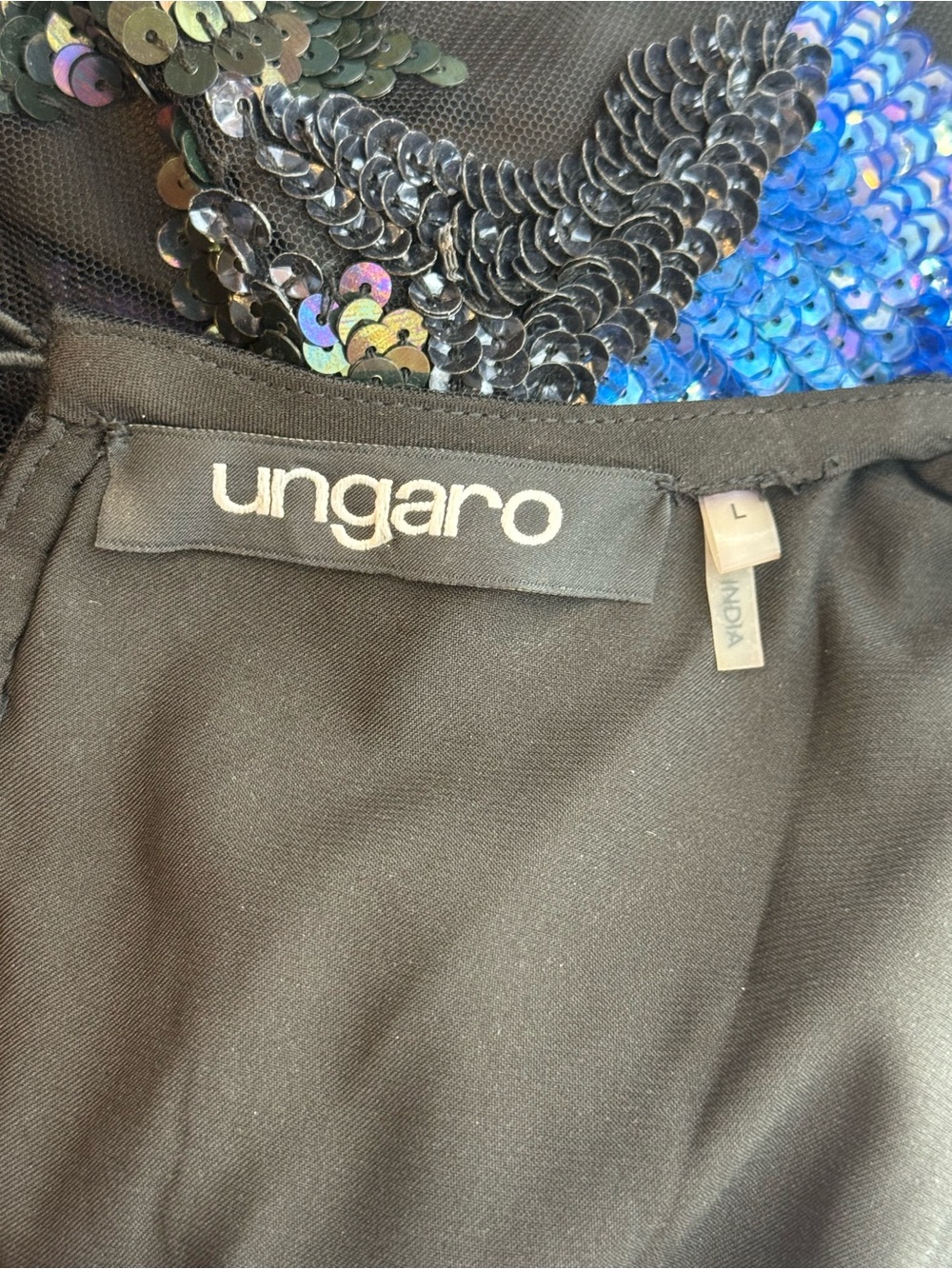 Ungaro Women’s Embellished Feather Cocktail Dress L NWOT - Picture 11 of 12